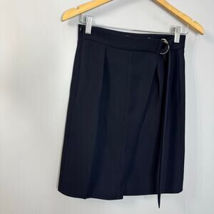 LOUIS VUITTON Uniformes Navy Blue Wrap Waist Pleated Skirt Navy Sz 32 - 2 READ